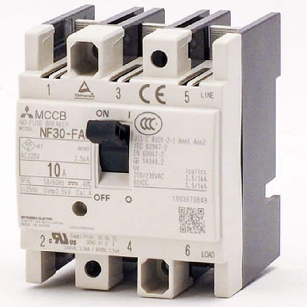 Mitsubishi Electric NF30-FAU3P10AX-SLT NF30FAU3P10AXSLT CIRCUIT BREAKER NF30-SB 5A MITSUBISHI ELECTRIC