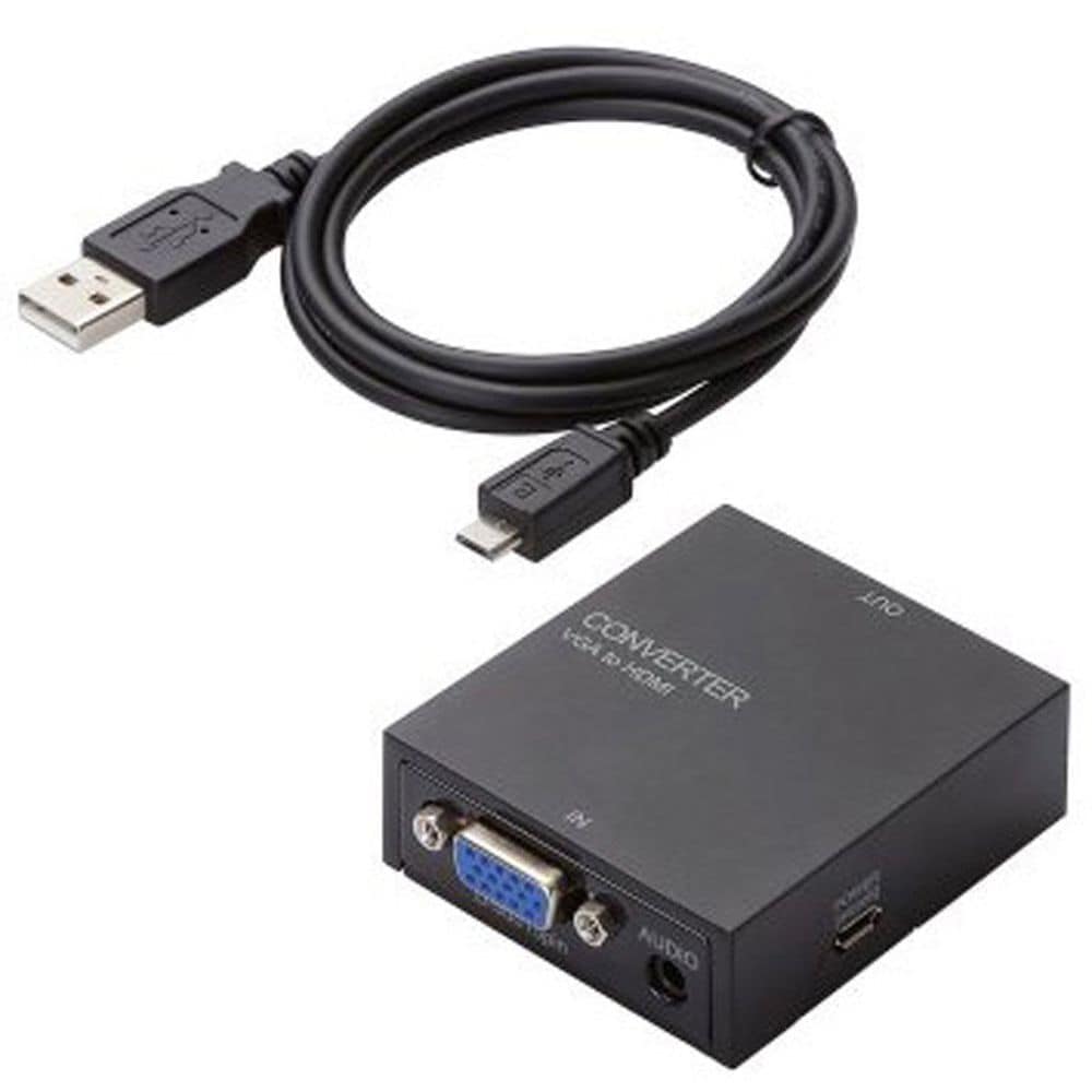 ELECOM HDMI Converter Vga-HDMI with Power Supply Cable AD-HDCV03 1pc