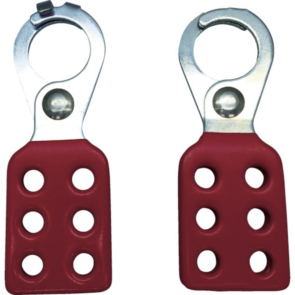 Panduit PSL-1 Lockout Hasp - 1 Inch Jaw, Red, For Group Safety Lockout (LOTO)