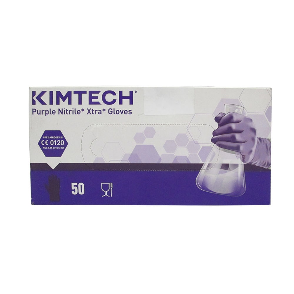 KIMTECH Purple Nitrile Xtra Gloves (Sarung Tangan Nitrile) 97611 S 1box(50pcs)