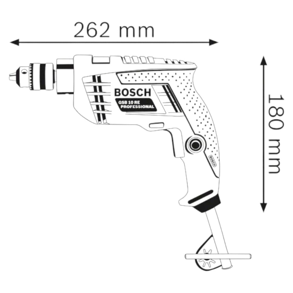 BOSCH Mesin Bor Impact GSB 10 RE Professional 500W 1unit