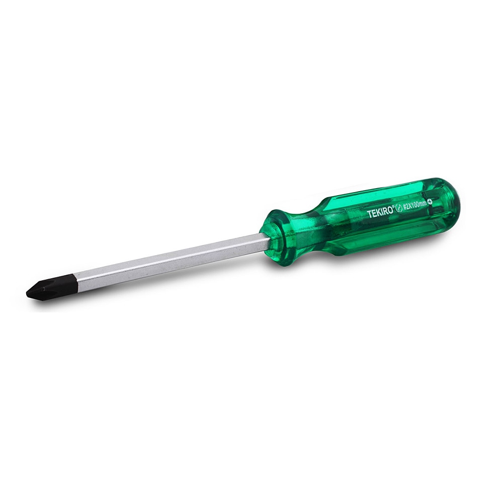TEKIRO Obeng Ketok Go-Thru Gagang Hijau Tipe Philips (Obeng Tembus)