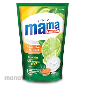Mama Lemon Sabun Cuci Piring Cair Pouch Extra Pouch Jeruk Nipis 680ml 1pc