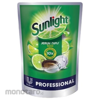 Sunlight Sabun Cuci Piring Cair Profesional Pouch Lime 2200ml 1pc