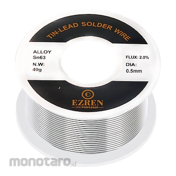 EZREN Timah Gulung Solder Kawat Las Rosin Core Tin Flux 2.0% 0.5mm 1pc