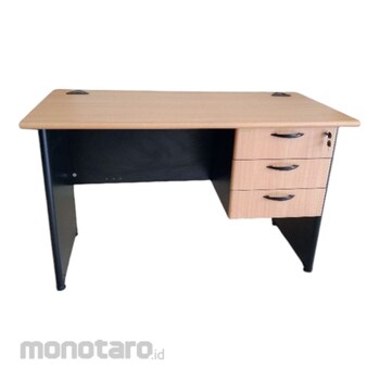 EURO Furniture Ruby Series Side Table RST 1260 with Hanging Drawer Beech Black 120x60x75cm 1set