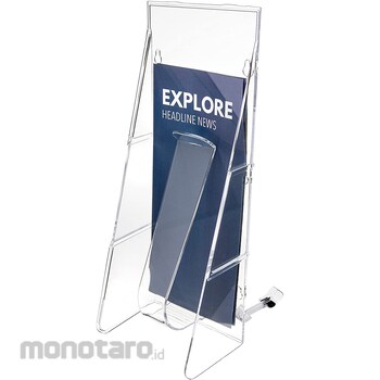 Deflecto Stand-Tall Desktop 53601 Brochure Holder Polycarbonate Clear 1pc