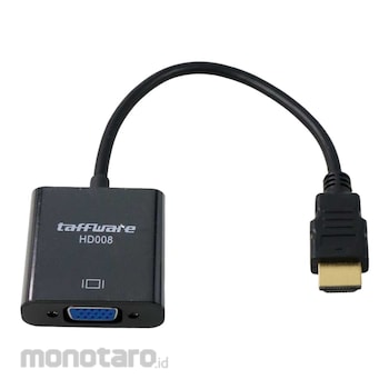 Beli Taffware Kabel Adapter HDMI ke VGA Female HD008 Black 1pc