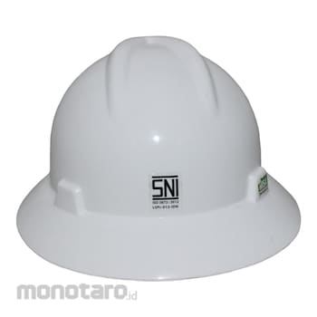 MSA (Local) Safety Helmet Full Brim Fastrac Putar (Helm Proyek) Fasttrack White 1pc