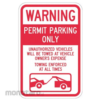Beli LYLE Permit Parking Sign T11064DG12x18 Permit Parking Only ...
