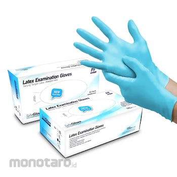 Safeglove Latex Examination Gloves Powder free Ocean Blue M 1pair