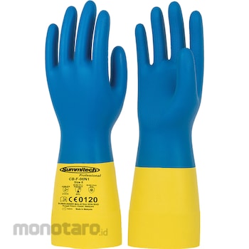 Summitech Professional Chemical Resistant Gloves Unsupported CB-F 06N1 Blue-Yellow 10-10.5 1pair