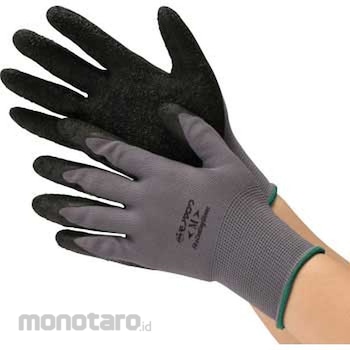 monotaro Thin Fit (Palm Fit) Gloves Natural Rubber Coat (Sarung Tangan Palm Fit) Gray M 1pair