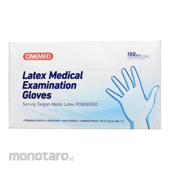 OneMed Latex Medical Examination Gloves (Sarung Tangan)