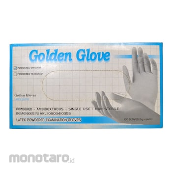 Golden Glove Gloves Latex Powder Smooth (Sarung Tangan)