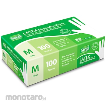 SENSI Latex Disposable Gloves Pre-Powdered