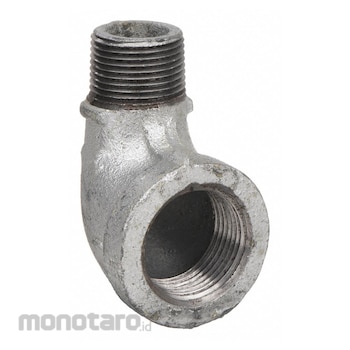 ANVIL Threaded Zinc Galvanized Steel Pipe Fittings 311019004 Malleable  Iron, 3/4 in x 1/2 in 90 Street Elbow Npt 150 1pc