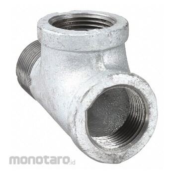 ANVIL Threaded Zinc Galvanized Steel Pipe Fittings 311062004 Malleable  Iron, 1/2 in x 1/2 in x 1/2 in Street Tee Npt 1pc