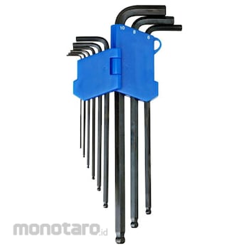 monotaro Kunci L Hexagonal Ball Point Panjang Hitam LBPB9 1set(9pcs)