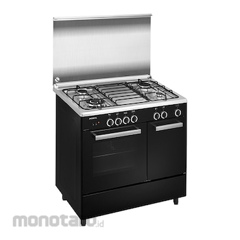 black freestanding cooker