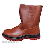 monotaro.id Sepatu Boots Safety Pull Up Borneo CST Embos ODG PU Rubber (Sepatu Proyek) MID38460 Brown 41 1pair