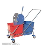 PROFIKLIN Double Bucket Trolleys with Wringer Set