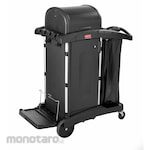Rubbermaid Executive Janitorial Cleaning Cart With Doors And Hood High Security