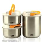 Oxone Vacuum Stainless Jar 3pcs (Tabung Vacuum Stainless)