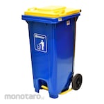 KRISBOW Tempat Sampah dengan Pedal dan Tutup 120L KW1801270 with Pedal Blue 1pc