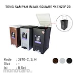 Lucky Star Tempat Sampah/Tong Sampah Injak Square Kenzo 20 (Trash Bin)