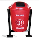 Non Brand Tempat Sampah/Tong Sampah Tutup Ayun Fiber Single (Dustbin/Trash Bin)