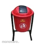 TRIPELKA Tempat Sampah/Tong Sampah Tutup Ayun Fiberglass (Dustbin/Trash Bin)
