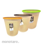 Lucsa Tempat Sampah/Tong Sampah Plastik Motif Rotan Taiwan (Trash Bin)