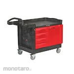 Rubbermaid Trademaster Cart with 4 Door Drawers and Cabinet