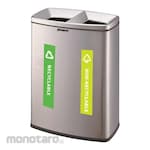KRISBOW Tempat Sampah/Tong Sampah Pilah 2 Kompartemen Bukaan Atas (Trash Bin)
