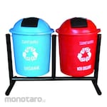 Non Brand Tempat Sampah/Tong Sampah Pilah Fiber 2in1 Bulat (Trash Bin)