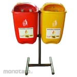 Non Brand Tempat Sampah/Tong Sampah Pilah Fiber 2in1 Oval (Trash Bin)