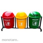 Non Brand Tempat Sampah/Tong Sampah Pilah Fiber 3in1 Bulat (Trash Bin)
