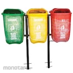Non Brand Tempat Sampah/Tong Sampah Pilah Fiber 3in1 Oval (Trash Bin)