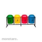 Non Brand Tempat Sampah/Tong Sampah Pilah Fiber 4in1 Bulat (Trash Bin)