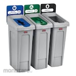 Rubbermaid Slim Jim Recycling Station Dustbin (Tempat Sampah Pilah / Tong Sampah Pilah)