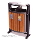 TERA Tempat Sampah/Tong Sampah Pilah dengan Asbak Motif Kayu (Trash Bin)