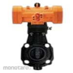 CENIT CPVC Plastic Pneumatic Butterfly Valve Body PPGF Seal EPDM Flange End ASTM (Katup Kupu-Kupu)