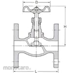 Kitz Globe Valve 10K Flange B Series UCB Series (Katup Globe)
