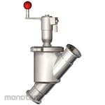 Osaka Sanitary SUS316L Manual Y-Type Valve FKM Ferrule