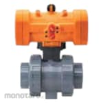 CENIT CPVC Double Action Plastic Pneumatic True Union Ball Valve Seat PTFE Seals EPDM ASTM