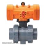 CENIT Double Action Pneumatic Ball Valve Plastic True Union JIS
