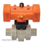 CENIT PPH True Union Ball Valve with Plastic Pneumatic (DA) Seals EPDM Socket End 615 DIN