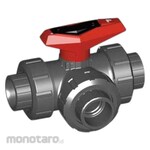 CENIT Threeway Ball Valve UPVC Double Union Seal EPDM Socket End ANSI