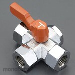 ESCO Rc 1/4 "three-way four-sided mini ball valve